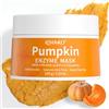 RIHAKO Maschera viso enzima zucca, cura della pelle schiarente maschera peeling per la pelle morta, macchie scure opache, tono regolare, pori grandi e illumina