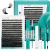 GEMERRY 60D Ciglia Finte Ciuffetti Kit Naturali - Effetto Volume Intenso, Riutilizzabili e Impermeabili - Facile Applicazione per Principianti con Pinzetta+ Bond e Seal+ Remover+ Brush