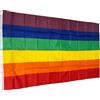 LaVelahome Bandiera Arcobaleno 90x150 cm in Poliestere | LGBTQ+ e Pace | Colorata da Esterno per Balconi, Eventi, Pride | Leggera, Antivento, Asciugatura Rapida Con Anelli Metallo (1)