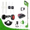BEST DIRECT ROTORAZER 8 IN 1 Decespugliatore elettrico, 2 batterie da 21V, tagliabordi, tosasiepi, tosaerba, vari accessori, testina pivotante a 90° (Mower+1Battery)