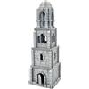 Q P Quality Printing 3D QP3D - edificio della torre di battaglia, paesaggio del terreno per tavolo e giochi di ruolo 28-32 mm miniature Wargame rovinato puntelli da parete DnD D & D, stampati e verniciabili in 3D