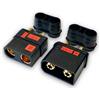 VUNIVERSUM 1 paio (2 pezzi) di connettori originali anti-flash, ad alta corrente QS8S QS8 8 mm, EC8, connettori dorati, anti-polarità, 180 A, per bicicletta elettrica e scooter lipo