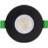 Faro LED da incasso 6W Dimmerabile CCT Foro ø70mm IP44 - Nero Colore Bianco Variabile CCT