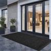 VEVOR Zerbino per Ingresso, 2438 x 1219 mm, Tappetino Antiscivolo Antipolvere, Tappeto Industriale a Righe con Supporto, Tappeto d'Ingresso Lavabile Resistente per Corridoio, Balcone, Grigio