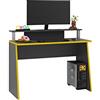 FMD Möbel ZOCKER PRO - Scrivania, in legno, rettangolare, colore: Antracite