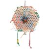 Pssopp Gioco da Masticare per Uccelli in Bambù Naturale e Carta Intrecciata, Giocattolo Sospeso per Gabbia Pappagalli e Piccoli Uccelli, per Alleviare la Noia e Stimolare la Mente, per Parrocchetti e Criceti