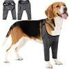 SahCognitual Body per Cani dopo Op, Abbigliamento per Cani per Aiutare il Recupero dopo Interventi Chirurgici sulle Zampe Anteriori, Protezione per Gomito, Protezione per le Ferite per le Gambe (Gray, S)