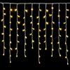 Elektronova Catena Luminosa 300 LED, 30Mt, Luce Giallo, Cavo Bianco, IP65, Prolungabile, Effetto Flash, ghirlanda nataliza, negozi, balcone natale