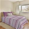 PENSIERI DELICATI Copriletto 220x280 cm, Telo Singolo 100% Cotone Pique, Ideale Come Telo Arredo, Coperta Salva Letto 1 Piazza e Mezza, Fantasia Rodrigo Rosa, 100% Made in Italy