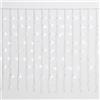 Elektronova Tenda Luminosa 200 LED, 5Mt, Luce Bianca, Cavo Bianco, IP65, Prolungabile, Effetto Flash Bianco, Con fili uniformi da 50 cm, ghirlanda nataliza, negozi, balcone natale