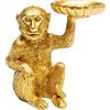 Kare Design figura decortativa portacandela Monkey, oro, motivo scimmietta, stile esotico, decorazione salotto, scaffale, camera da letto, idea regalo, 11 cm