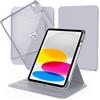 CACOE Custodia Cover Compatibile con iPad 11a Generazione (A16) 11 (2025) / iPad 10a Generazione 10.9 (2022) con Portapenne, Protezione con Rotazione a 360 Gradi Supporto Cover, Grigio Chiaro