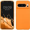 kwmobile Cover per Google Pixel 8 Pro Custodia - Back Case per Smartphone in Silicone TPU - Protezione Gommata - arancia fruttata