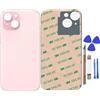 Peixiong Sostituzione del coperchio del vetro posteriore 15 per iPhone 15 Sostituzione del vetro posteriore posteriore da 6,1 '' con kit di strumenti di riparazione (Rosa)