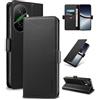 Yunubeyii Cover Libro per Xiaomi Poco F7 - [Blocco RFID] Luxury PU Leather Portafoglio Card Holder Magnetic Phone Custodia con Kickstand, Cover Protettiva Antiurto, Nero