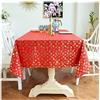 Stfery Tovaglia 140 x 240 cm in poliestere, rosso dorato, tovaglia antimacchia rettangolare stampata regali di Natale, picnic coperta, stile 1