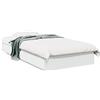 IKAYAA Letto Singolo con Contenitore 90x200 GiroLetto Singolo Legno con Cassetti Struttura Letto Giroletto Moderno in Legno Multistrato-Bianco-90 x 200 cm