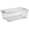 Jocca - Scatola portaoggetti con ruote e coperchio, con clip grandi/plastica rigida/per riporre vestiti, giocattoli../ organizzazione in casa/baule organizer (57 x 38 x 21)