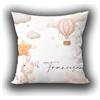 Generico Coniglietta Cuscino Personalizzato con Nome bimba Idea Regalo Natale Compleanno Mongolfiera Bambini Bambina Festa Originale Collezione Decorazioni Casa Divano Letto Colorato Rosa Stampa Personalizzata