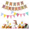 Dncvb Happy Birthday Ghirlanda, Festone Buon Compleanno, Striscione Buon Compleanno di Lino, Festa Compleanno Decorazioni, Scritte Buon Compleanno da Appendere per Adulti, Bambin