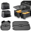 Dictien Paraschizzi Friggitrice ad Aria per Philips Doppio Cestello 9l, Accessories Air Fryer per Philips serie 3000 NA350 & serie 5000 NA550, Riutilizzabile Paraspruzzi per Friggitrice ad Aria