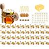 Ahhute Mini barattoli esagonali in vetro, Vasetti Miele, 40 pezzi 45ml