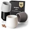 MIAMIO - Set di Tazzine da Espresso 4 Pezzi (90 ml) / Tazzina da Espresso, Tazzine da Espresso in Ceramica, Tazza Senza Manico, Tazze da Tè Giapponesi - Collezione Luxe (Classic Pastel)