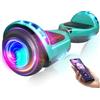 SISIGAD Hoverboard elettrico autobilanciato da 6,5 pollici con Bluetooth integrato per bambini