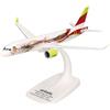 Herpa Snap-Fit modellino aereo airBaltic Airbus A220-300 50th A220 - YL-ABX, miniatura in scala 1:200, pezzo da collezione, modello con base, plastica