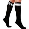 W WIDMANN MILANO Party Fashion - Calzini sportivi, 1 paio di calzettoni unisex, look a righe college per costume da cheerleader
