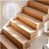 Janety 15PCS Strisce Antiscivolo per Scale, 10 x 80cm Autoadesive Strisce Antiscivolo per Scale Interne, Trasparente tappetini protettivi Antiscivolo per Pavimenti,Tappeto Moquette in Scala Legno