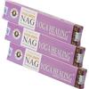 NKlaus 3 bastoncini di incenso Golden Nag Yoga Healing da 45 g. Supporta yoga, meditazione e guarigione. Incenso naturale con effetto bilanciante.