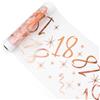MorLuks Runner Tavolo 18 Anni, 28 cm x 10m Runner da Tavolo Oro Rosa, Decorazioni da Tavolo per Compleanno, Decorazioni 18 Anni Compleanno