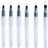 GQunit Set di 6 pennelli professionali per acquerelli, 15,5 cm, con punte fine/medie/grandi, serbatoio ricaricabile