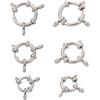 UNICRAFTALE 6pz Fermagli Ad Anello A Molla In Acciaio Inossidabile con Foro Da 2.5/3 mm 3 dimensioni Fermagli Ad Anello A Molla con Anello Rotondo Vicino Chiusura A Superficie Liscia Connettore