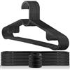 ZUPAPJO 20 Pezzi Grucce Appendiabiti Plastica, Appendini Armadio Nere, Grucce Salvaspazio, Hangers Ultrasottili, con Ganci, Adatte a Tutti i Tipi di Abbigliamento, Classiche e Minimaliste