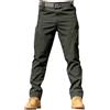 Generic Pantaloni da lavoro resistenti e idrorepellenti, da uomo, per attività all'aperto, da arrampicata, ad asciugatura rapida, con tasche con cerniera, Grigio, M