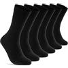 sockenkauf24 6 | 12 | 24 Paia Calze TERMICHE da Donna & Uomo In Spugna Nero Cotone con Elastico Confortevole (43-46, 6 paia | Nero)