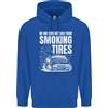 lovetshirts Felpa Da Uomo In Cotone 80% Con Motivo Di Drifting E Pneumatici In Fiamme