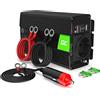 Green Cell 300W/600W 12V 220V/230V Onda Pura Inverter Invertitore di Tensione Fotovoltaicoper Camper Auto Convertitore di Potenza, Trasformatore sinusoidale Pura Porta USB per Batteria Auto