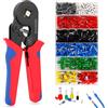 Lyfeesis Set di manicotti terminali con 1200 pezzi, pinze crimpatrici, pinze crimpatrici, pinze a crimpatura, pinze terminali, pinze a crimpatura, set per 0,25 - 10 mm² (AWG 23 - 7)