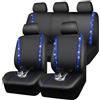 CAR PASS Coprisedili per auto Bling, set completo, in ecopelle con strass e diamanti, impermeabili, con cerniera sul retro, universali, con glitter e cristalli scintillanti per auto, adatti al 95% dei