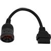 Aramox J1939 OBD2 Diagnostic Adapter Cable, 9 Pin Female to 16 Pin for Truck, Universal Connection Interface for Commercial Vehicles, 9 Pin to 16 Pin J1939 OBD2 Diagnostic Adapter