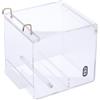 TIAKI Mangiatoia per uccelli in acrilico TIAKI No-Mess - Tg. S: L 13 x P 14 x H 13 cm