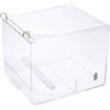TIAKI Mangiatoia per uccelli in acrilico TIAKI No-Mess - Tg. L: L 20 x P 25 x H 20 cm