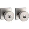 Kwikset Pismo Entry Door Knob with Lock and Key, Secure Keyed Handle Exterior, Front Entrance and Bedroom, Satin Nickel, Pick Resistant SmartKey Rekey Security and Microban