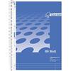 Baier & Schneider Bloc-notes - Blocco note con rilegatura a spirale, 4 scomparti, 60 g/mq, formato A4, linea