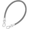 QUARKZMAN Fascia in Pelle per Borsa, 1pcs 60cm/23.62 Fascia Sostitutiva Corta in Pelle PU Intrecciata con Fibbie in Metallo per Borsette, Borse (Fascia Grigio Scuro + Fibbia Argento)