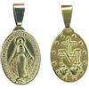 Vera Mentis Ciondolo Miracoloso Medaglietta della Vergine Maria in Acciaio Inox Dorato o Argentato - Catena Inclusa - Fede, Protezione & Devozione - Gioiello Religioso per Donna e Uomo, Unique, Acciaio