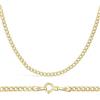 PRINS JEWELS Collana a maglia piatta in oro giallo 750, 18 carati, unisex, larghezza 2,3 mm